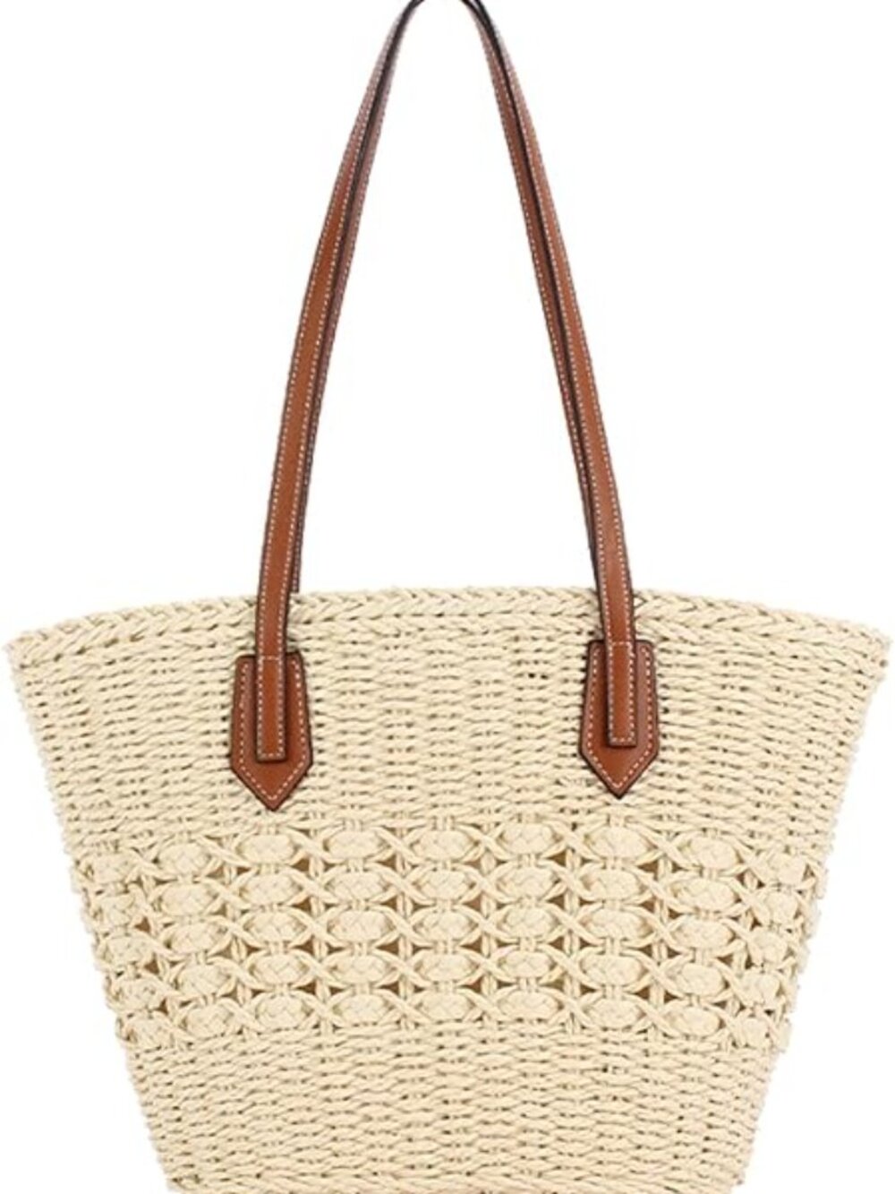 NWT Straw Shoulder Bag Women Woven Tote Travel Bag